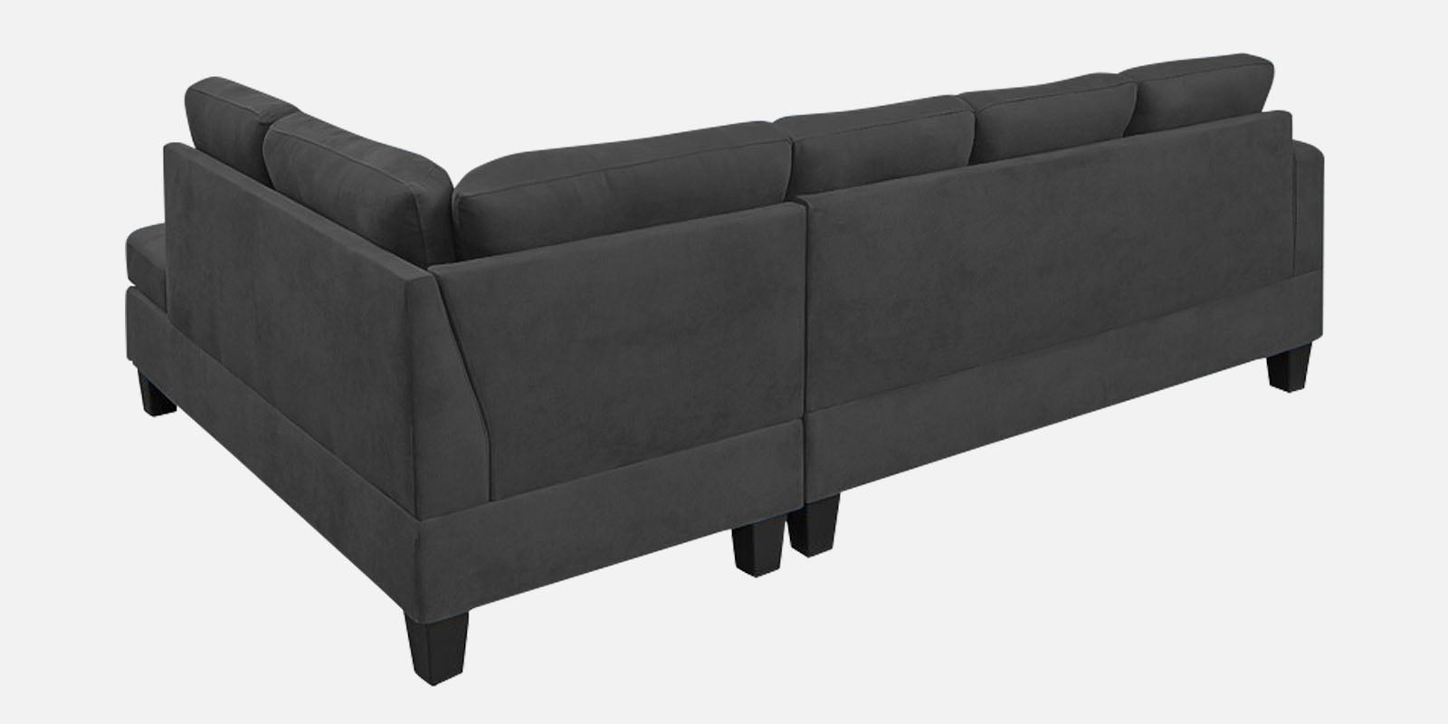 Thomas Fabric LHS Sectional Sofa (3+Lounger) In Charcoal Grey Colour - Febonic Living