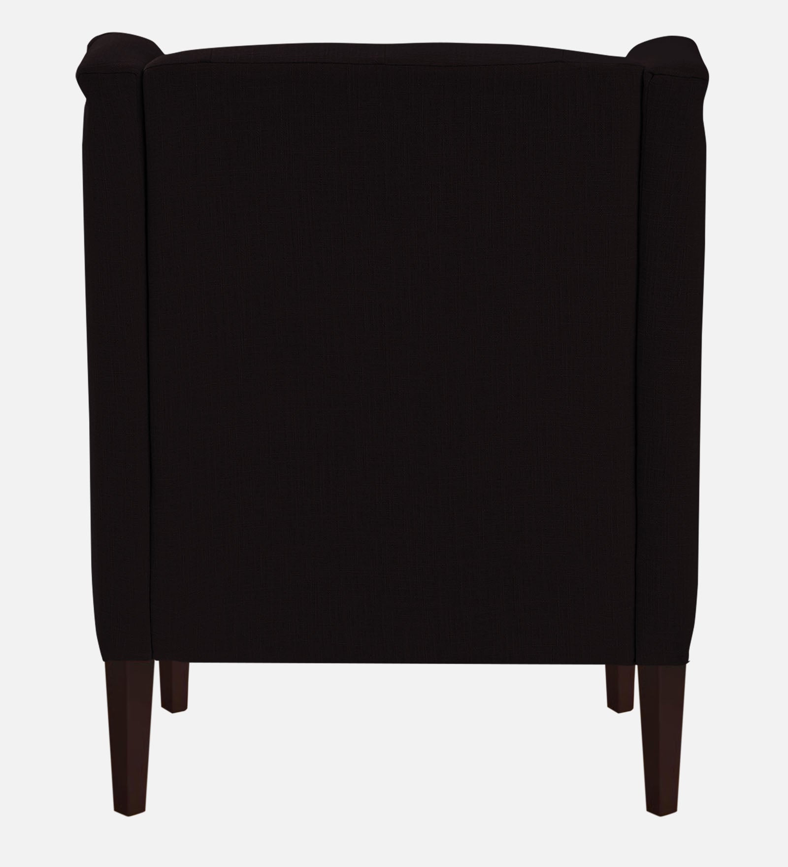 Deyuk Fabric Wing Chair In Cara Brown Colour - Febonic Living