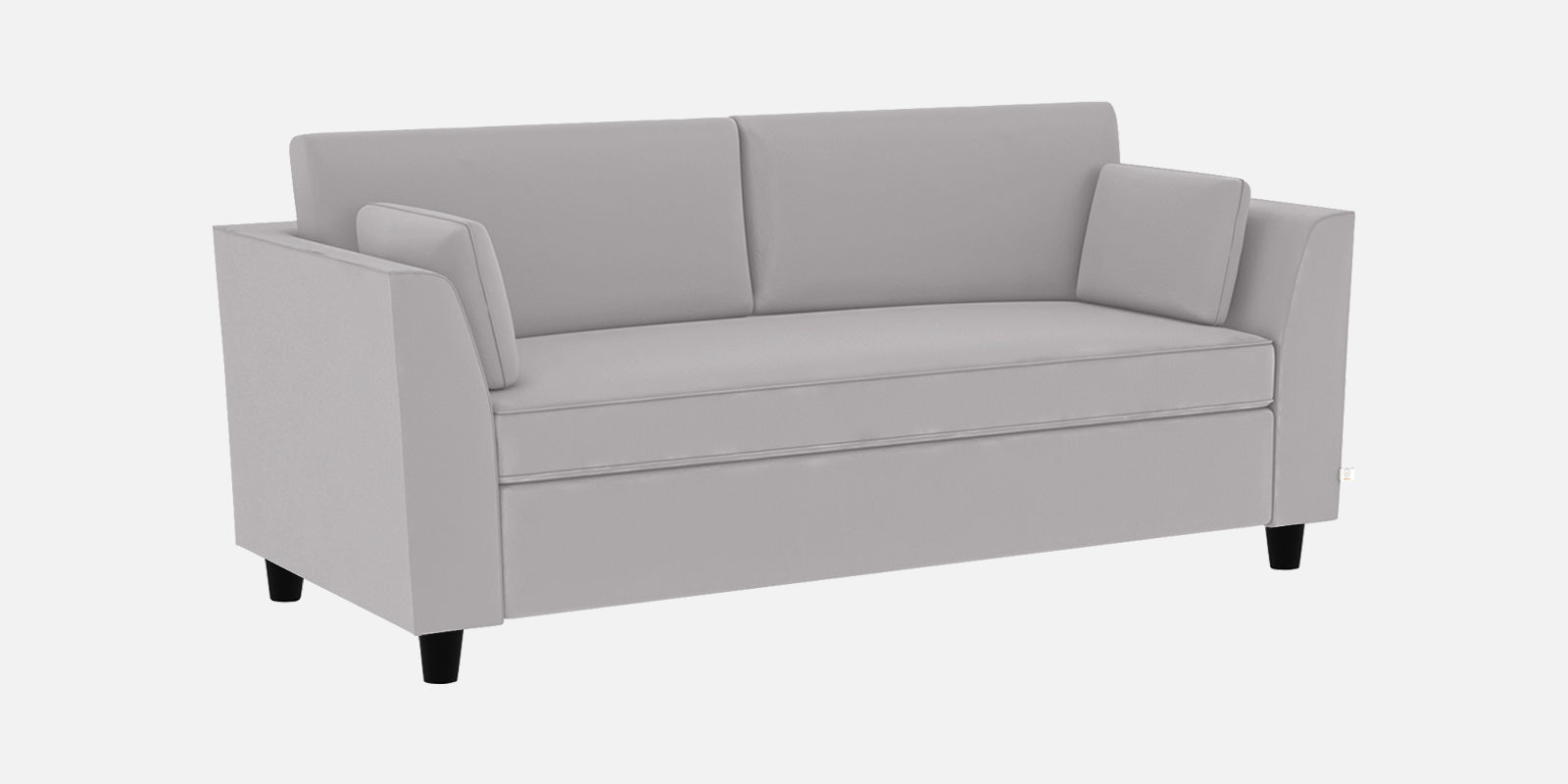 Bristo Velvet 3 Seater Sofa In Concrete Grey Colour With Storage - Febonic Living