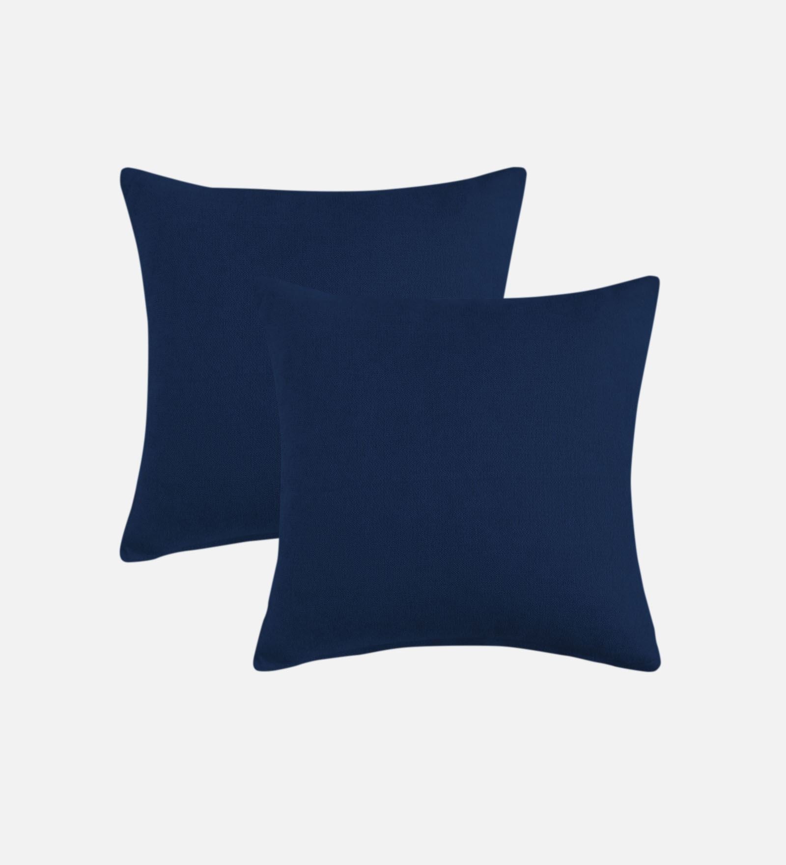 Kaya Fabric Geometric 20x20 inches Cushion + Covers (Pack of 2) In Royal Blue Colour - Febonic Living
