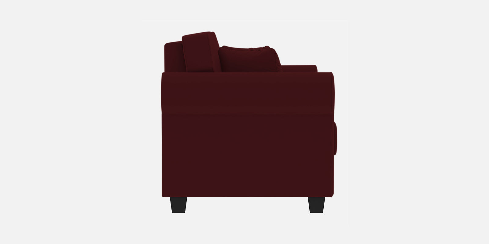 Numonk Velvet 3 Seater Sofa In Dark Maroon Colour - Febonic Living