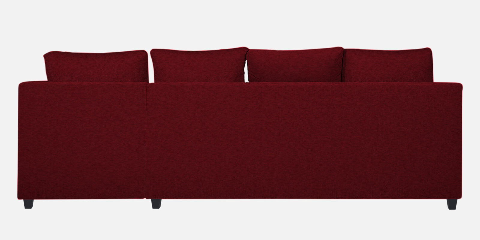 Nebula Fabric LHS Sectional Sofa (3+Lounger) In Ruby Red Colour - Febonic Living