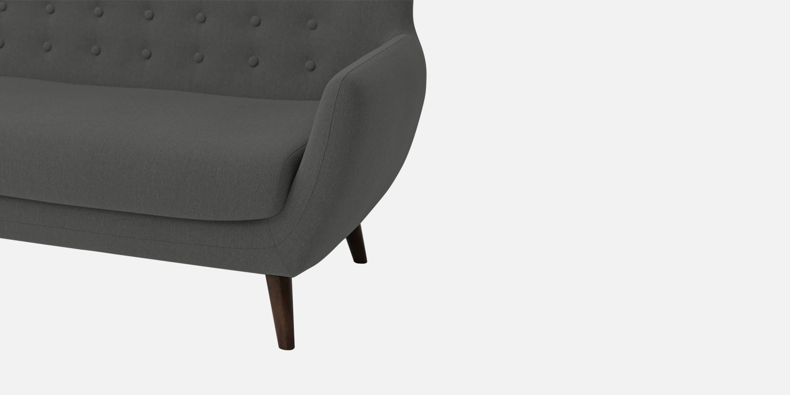 Goofy Fabric 2 Seater Sofa In Stone Grey Colour - Febonic Living