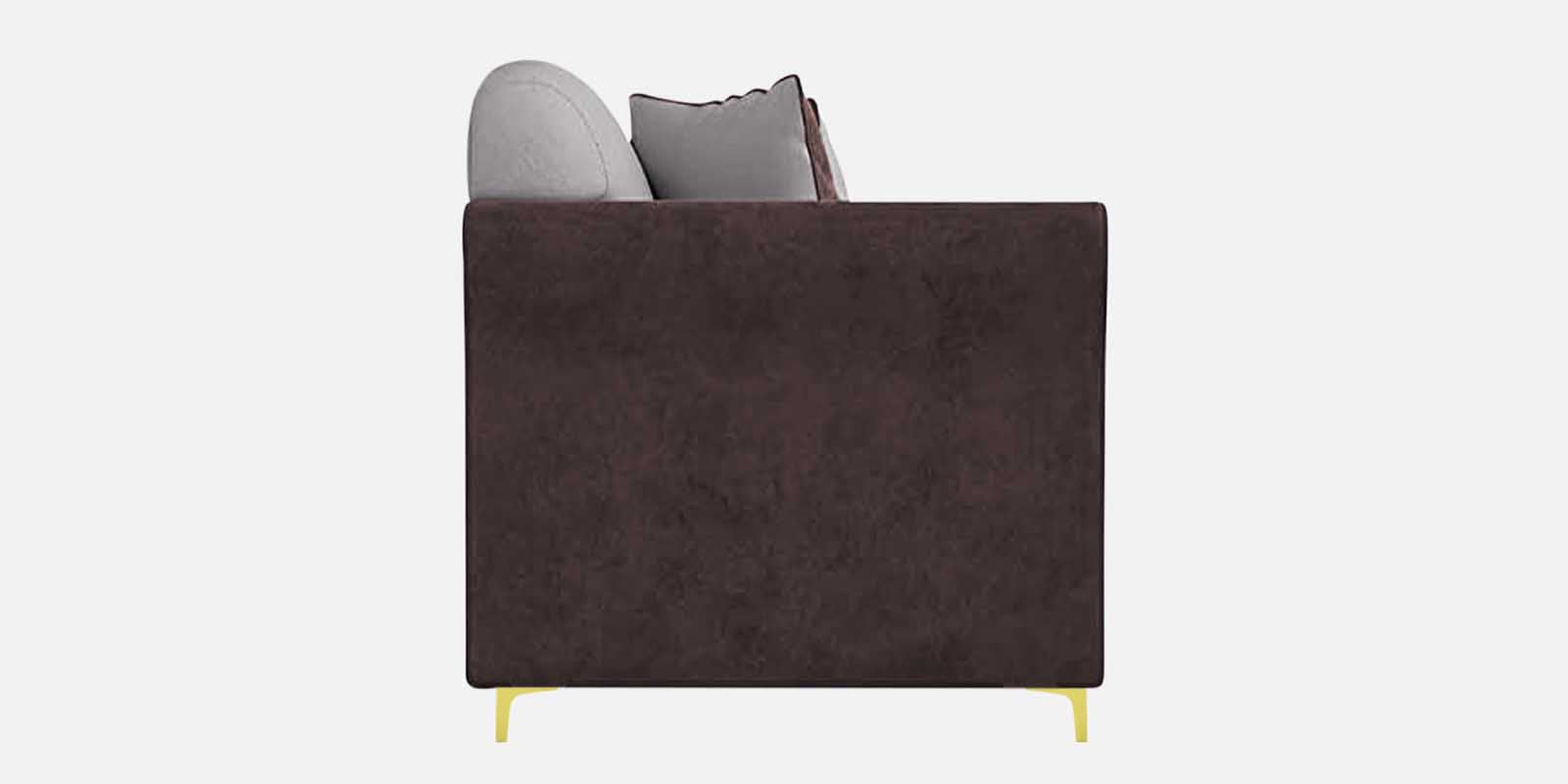 Jordan Velvet 2 Seater Sofa In Mocha Brown And Concreate Grey Colour - Febonic Living
