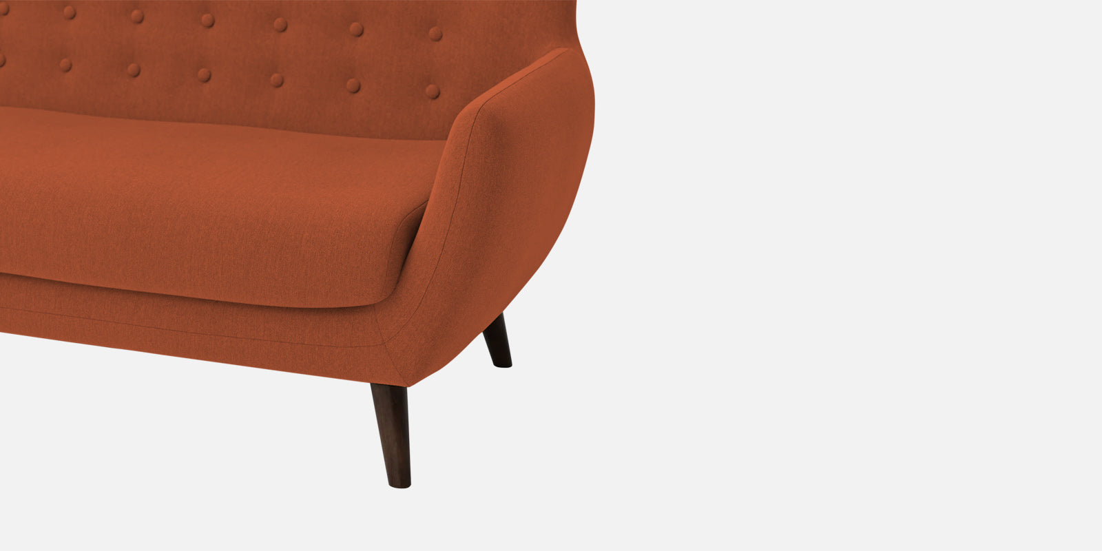 Goofy Fabric 2 Seater Sofa In Royal Orange Colour - Febonic Living