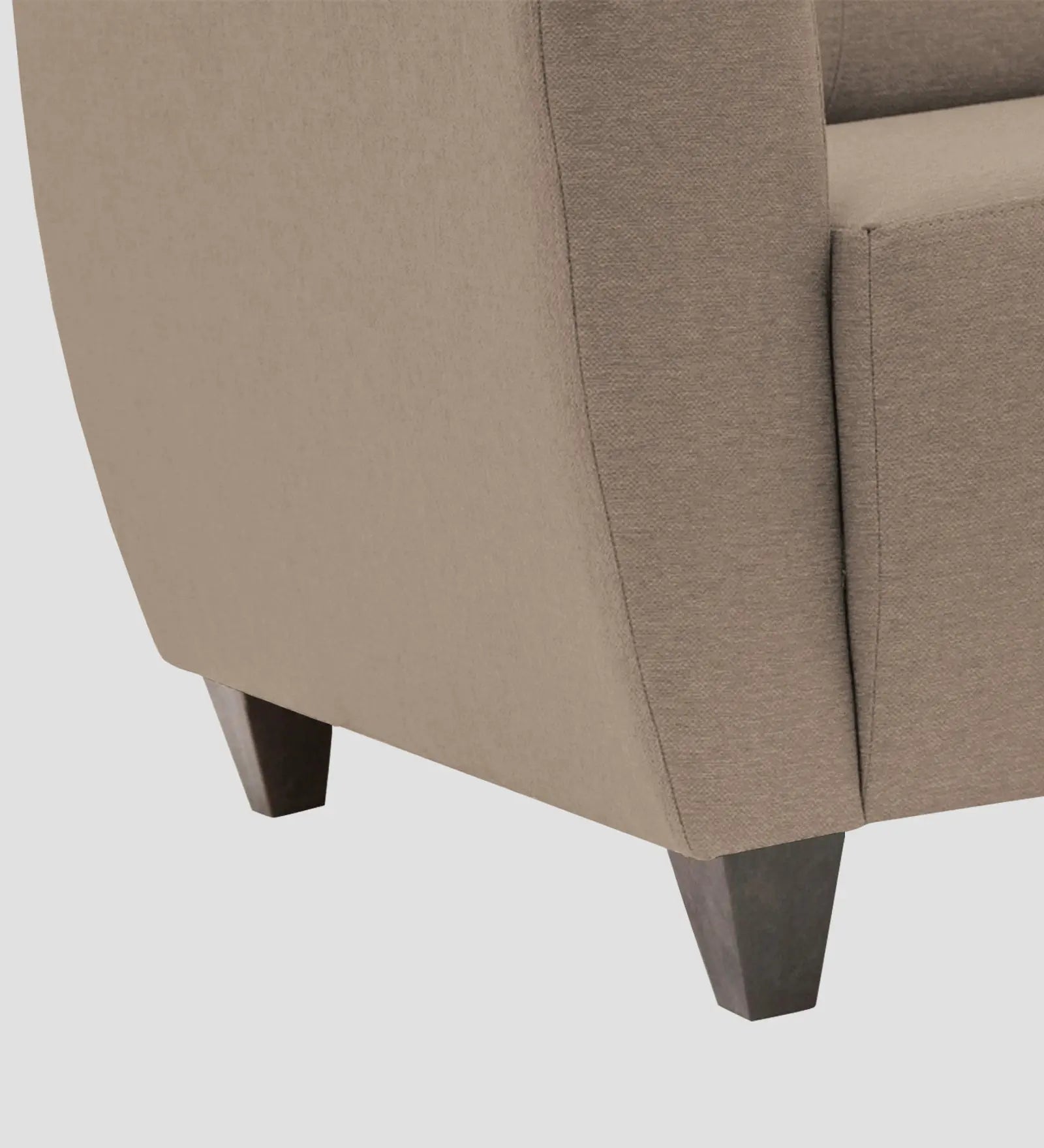 Burban Fabric 1 Seater Sofa In Nut Beige Colour Febonic Living