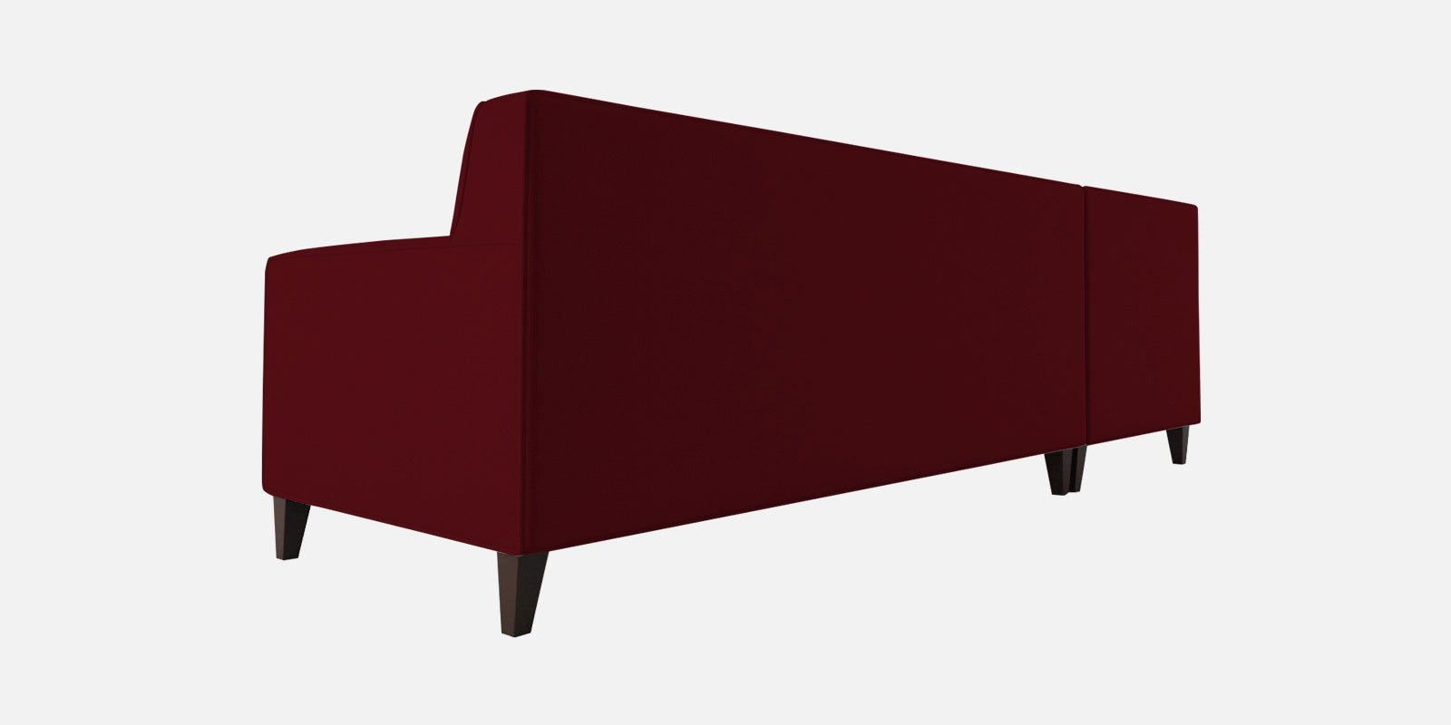 Miller Fabric RHS Sectional Sofa (3+Lounger) In Ruby Red Colour - Febonic Living