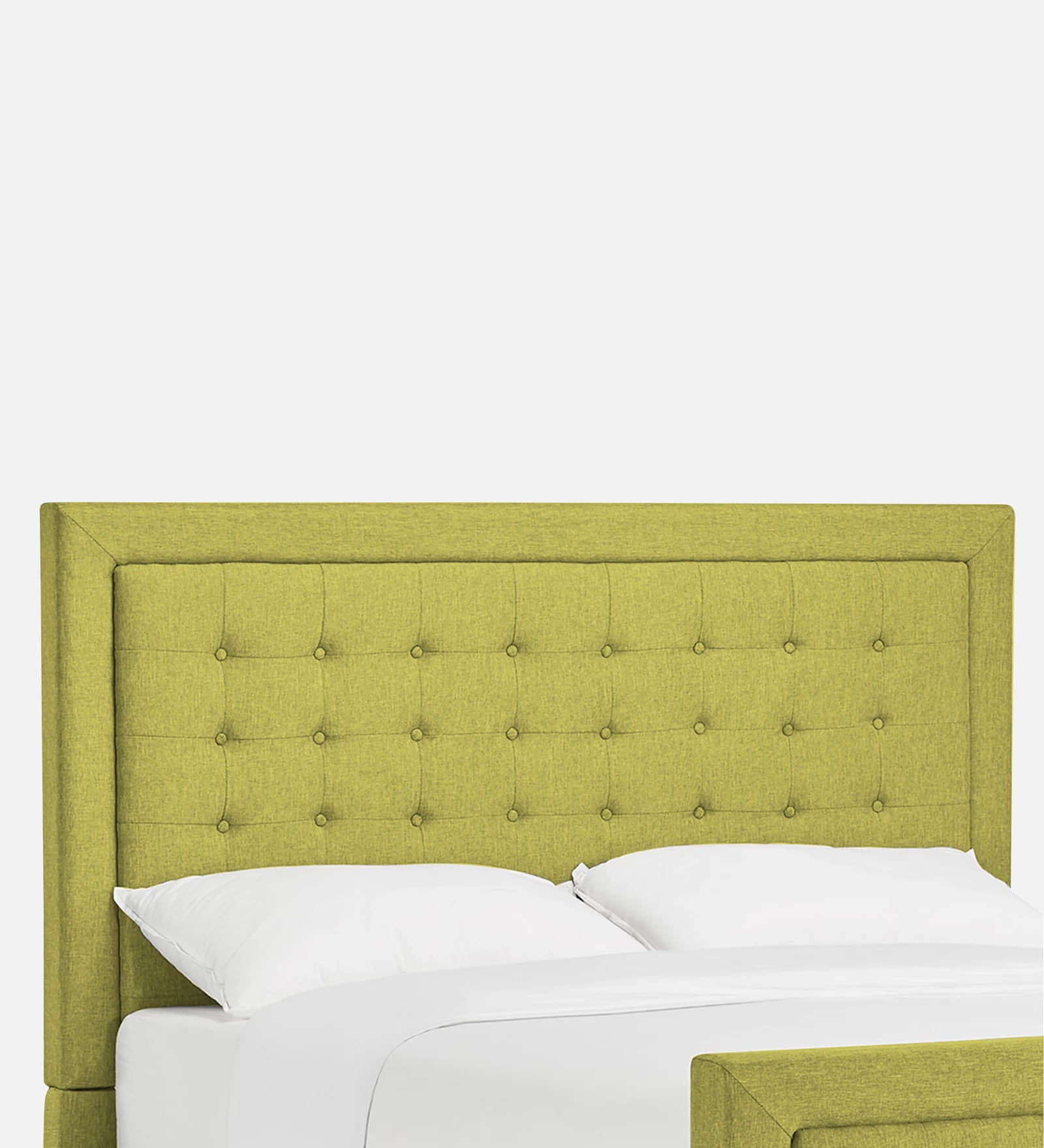 Kaster Fabric Upholstered Queen Size Bed In Parrot Green Colour - Febonic Living