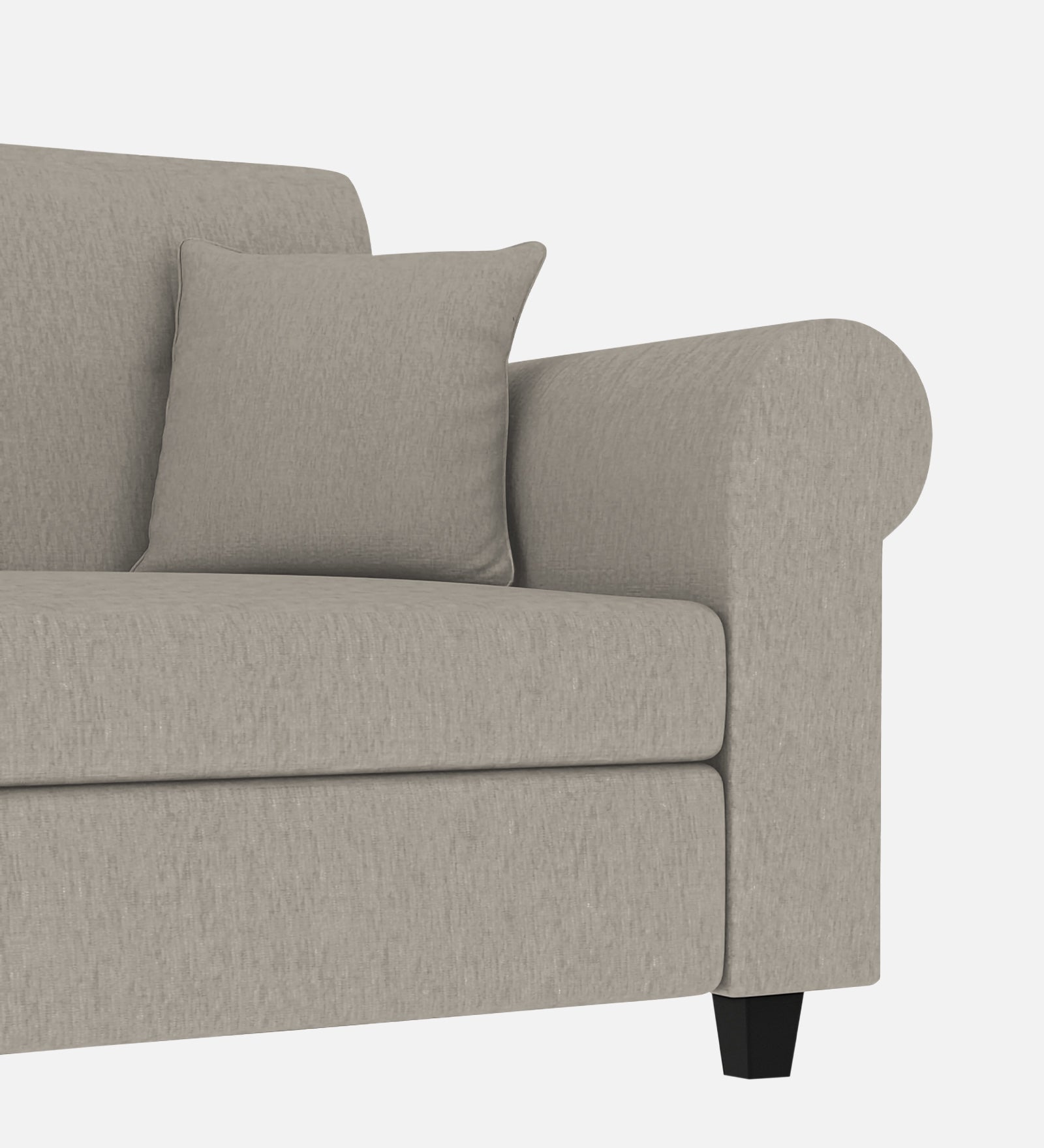 Derado Fabric 1 Seater Sofa In Ash Grey Colour - Febonic Living