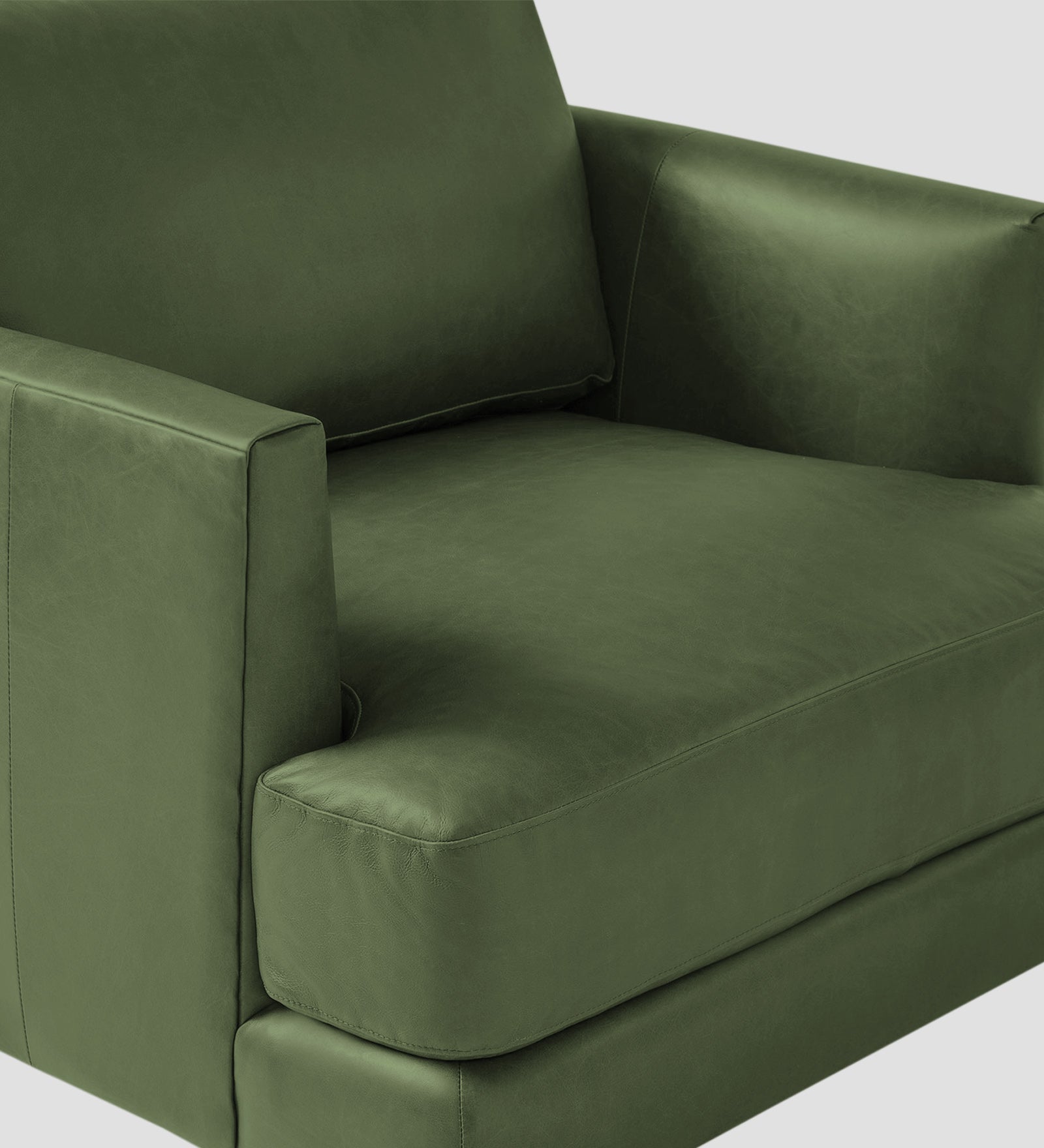 Sterio Leatherette 1 Seater Sofa In Moss Green Colour - Febonic Living