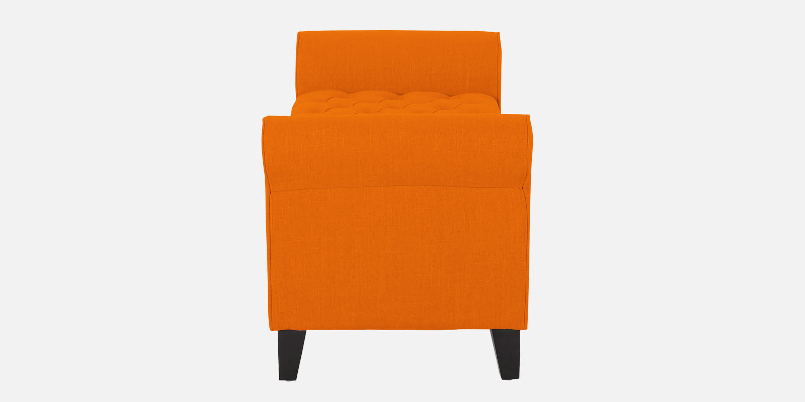 Nowia Fabric 2 Seater Recamier In Vivid Orange Colour With Storage - Febonic Living