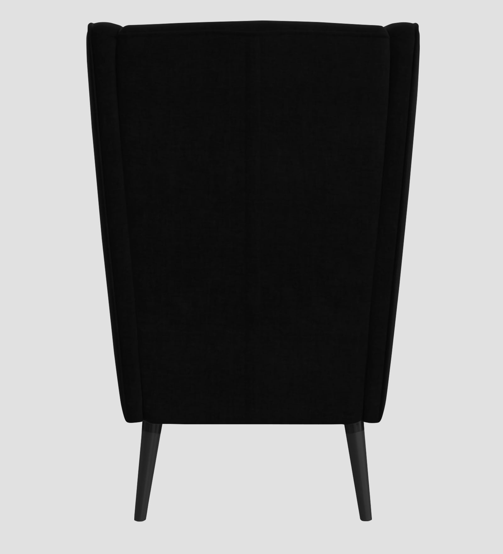 Niya Velvet Wing Chair In Adam Black Colour - Febonic Living