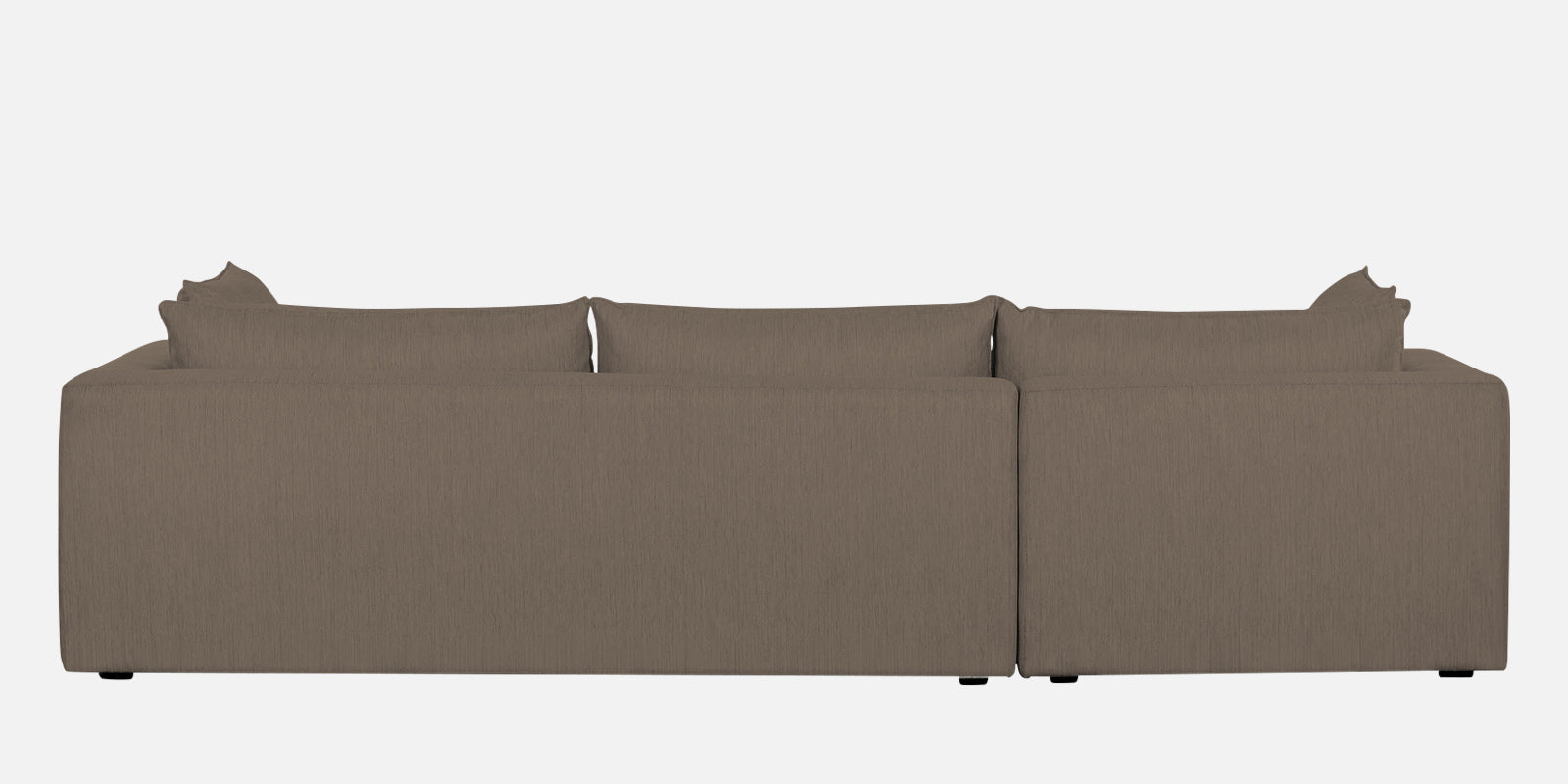 Ziggy Fabric LHS Sectional Sofa (3+Lounger) In Hazel Beige Colour - Febonic Living
