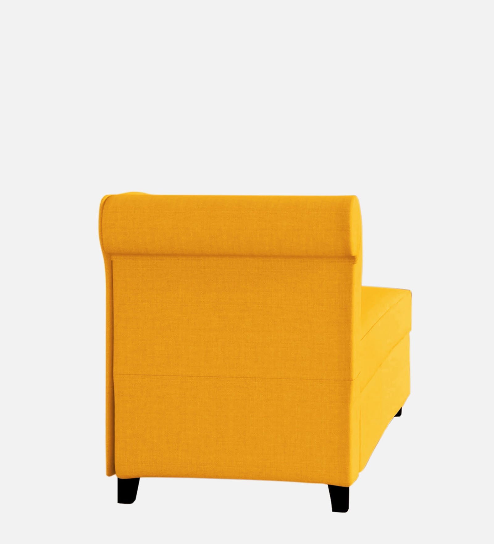 Toppy Fabric RHS Chaise Lounger In Bold Yellow Colour With Storage - Febonic Living