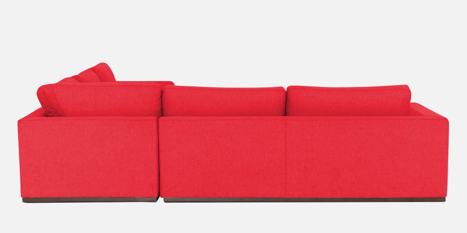 Freedom Velvet 6 Seater LHS Corner Sofa In Ox Blood Maroon Colour With Ottoman - Febonic Living