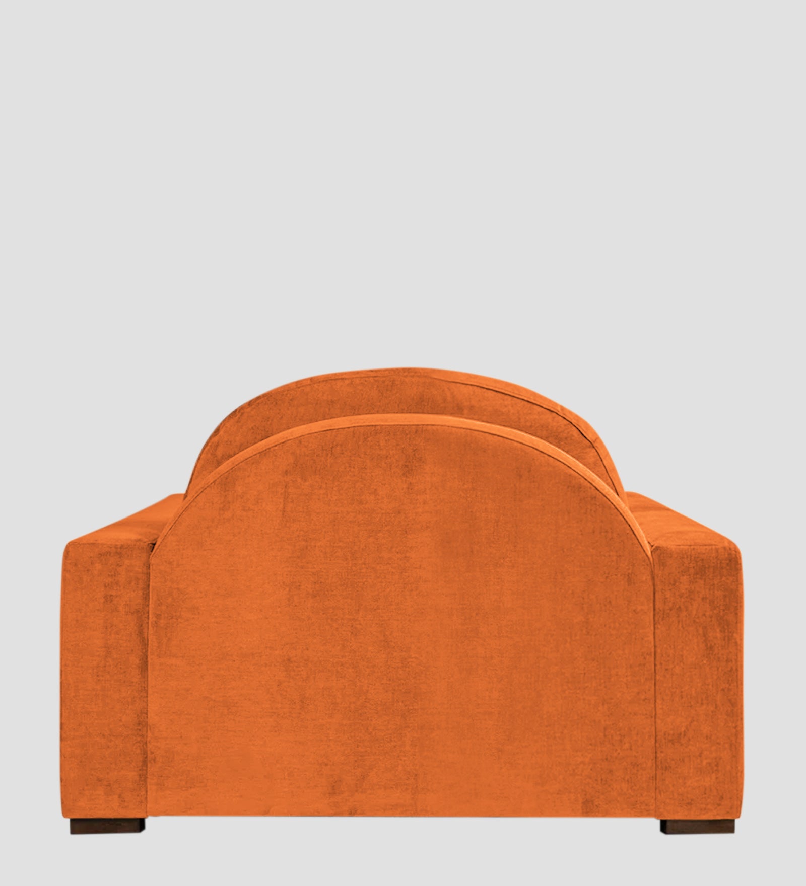 Dara Fabric 1 Seater Sofa In Vivid Orange Colour - Febonic Living