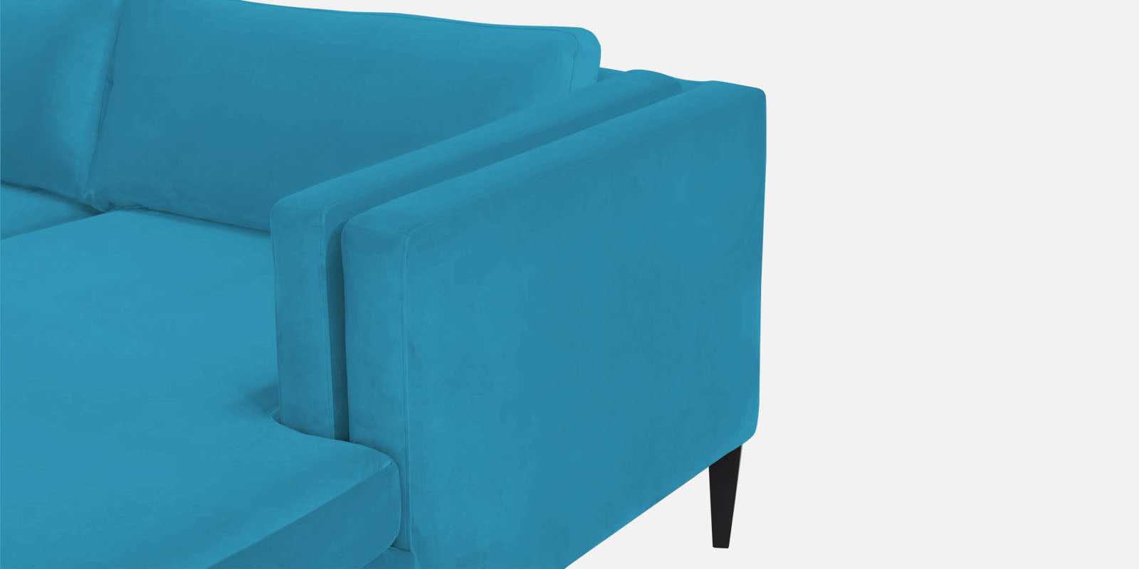 Jasper Velvet Rhs Sectional Sofa 3 Lounger In Aqua Blue Colour - Febonic Living