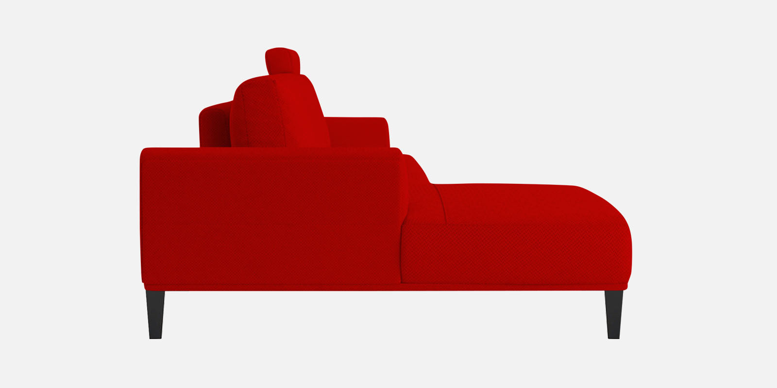 Como Fabric RHS Sectional Sofa (3+Lounger) in Ruby Red Colour