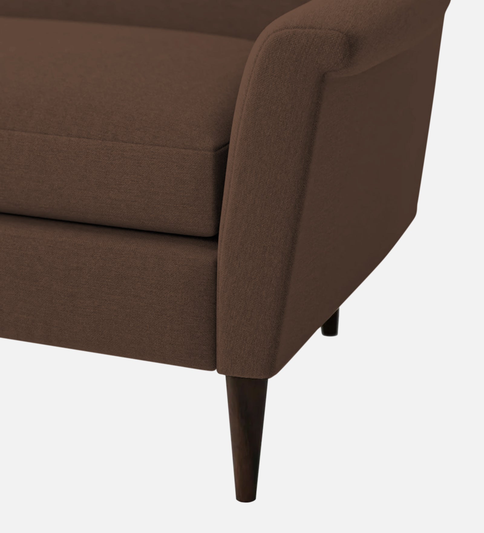 Homer Fabric 1 Seater Sofa In Ash Brown Colour - Febonic Living