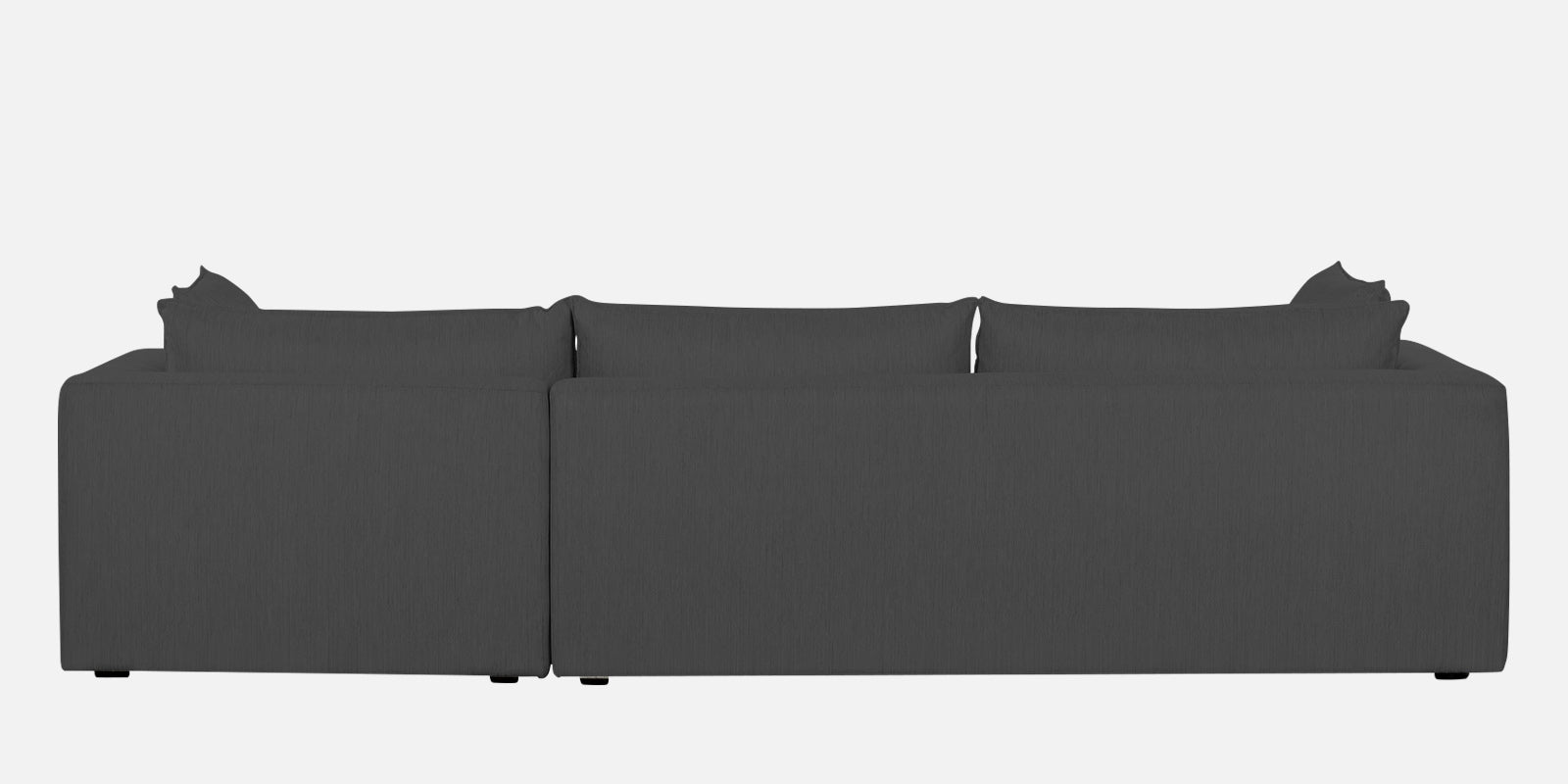 Ziggy Fabric RHS Sectional Sofa (3+Lounger) In Stone Grey Colour - Febonic Living