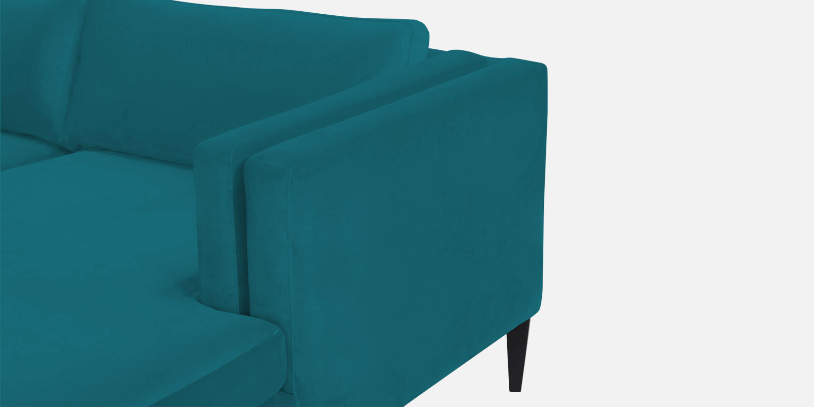Jasper Velvet RHS Sectional Sofa (3+Lounger) In Pine green Colour - Febonic Living