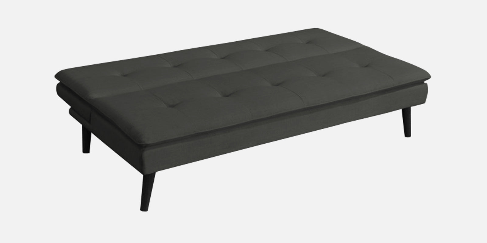 Toner Fabric 3 Seater Convertible Sofa Cum Bed In Charcoal Grey Colour - Febonic Living