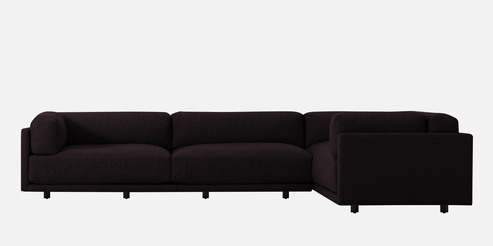 Nixon Fabric 6 Seater LHS Corner Sofa In Cara Brown Colour - Febonic Living