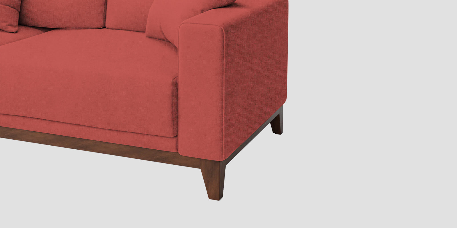 Luca Fabric 3 Seater Sofa In Salmon Pink Colour - Febonic Living