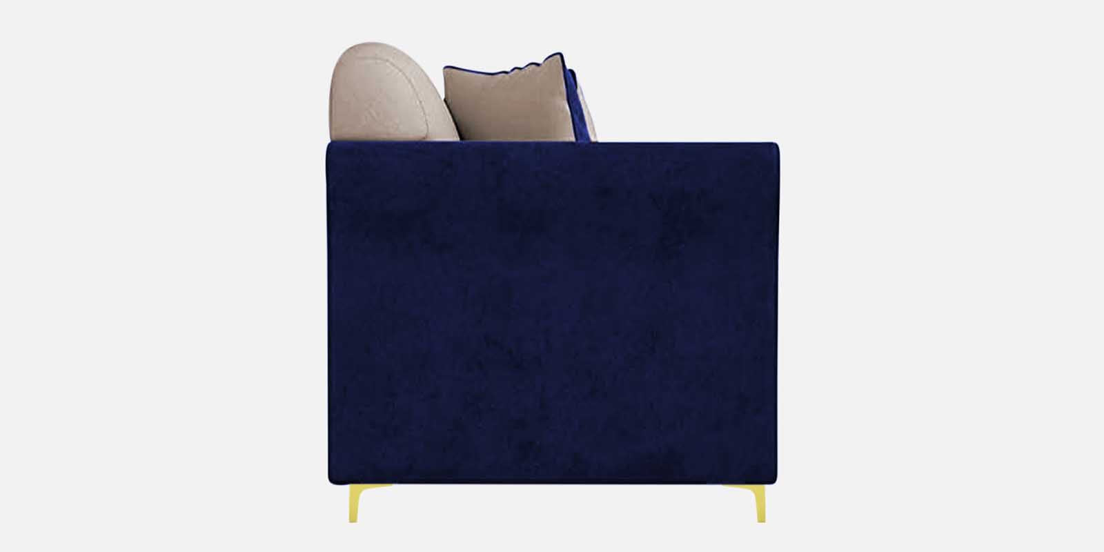 Jordan Velvet 2 Seater Sofa In Imperial Blue And Camel Beige Colour - Febonic Living