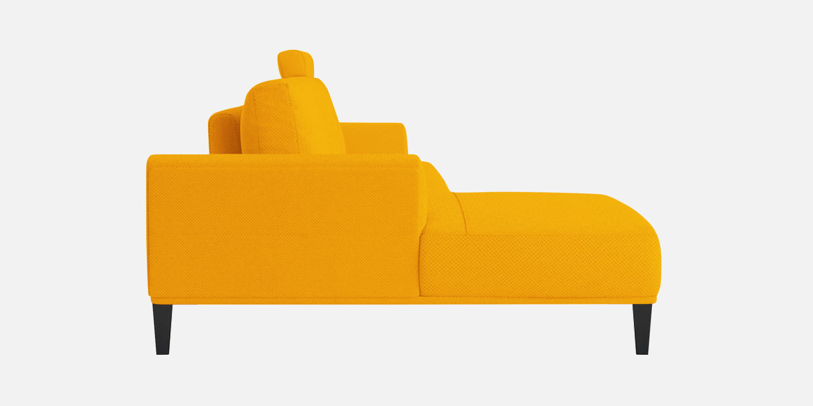 Como Fabric RHS Sectional Sofa (3+Lounger) In Bold Yellow Colour - Febonic Living