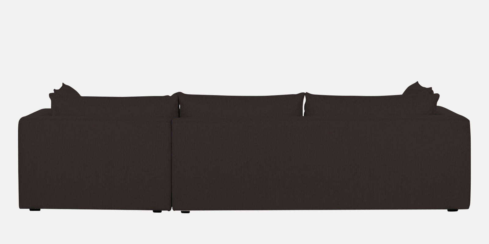 Ziggy Fabric RHS Sectional Sofa (3+Lounger) In Pebble Brown Colour - Febonic Living