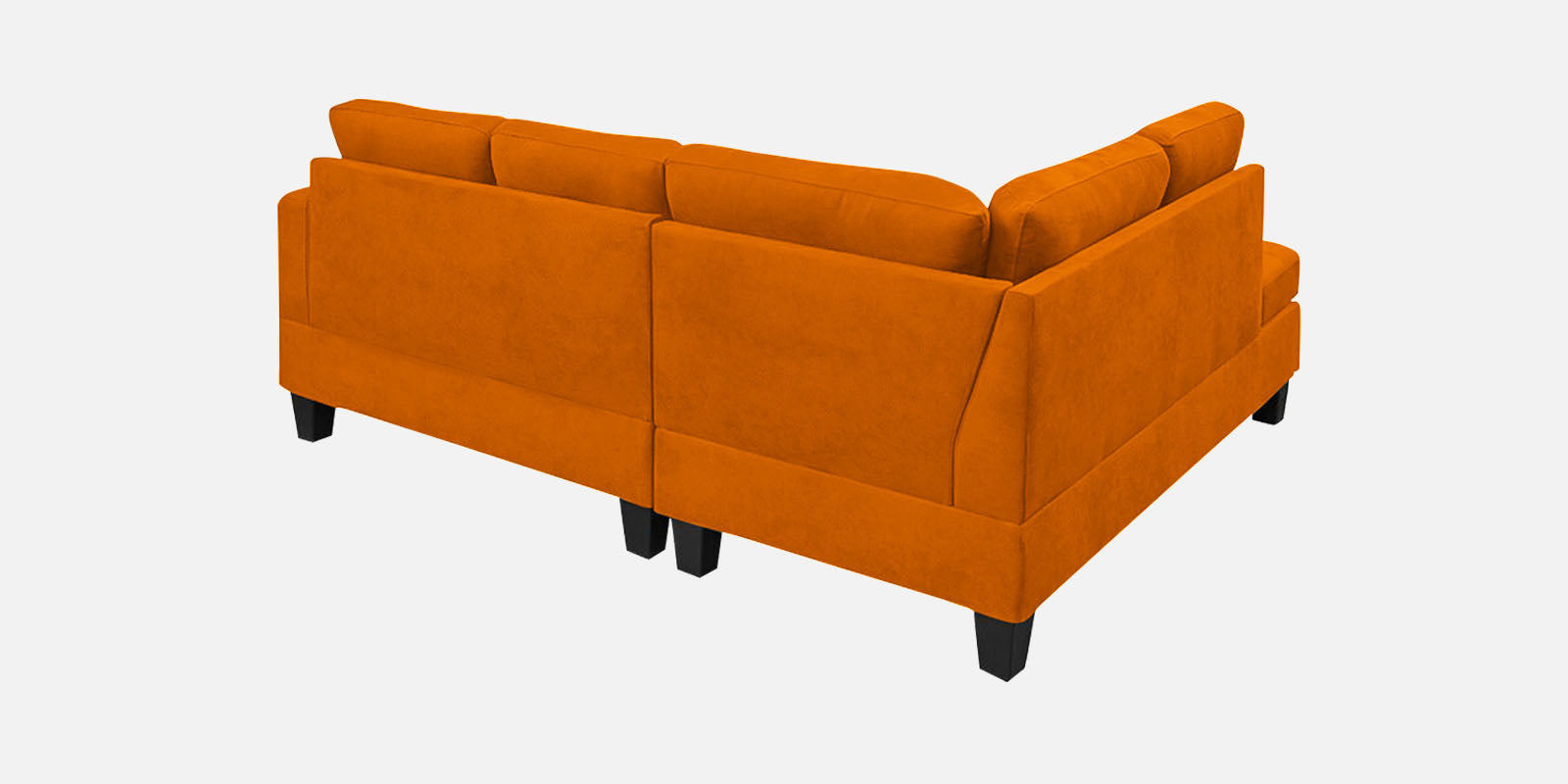 Thomas Fabric RHS Sectional Sofa (2+Lounger) In Vivid Orange Colour - Febonic Living