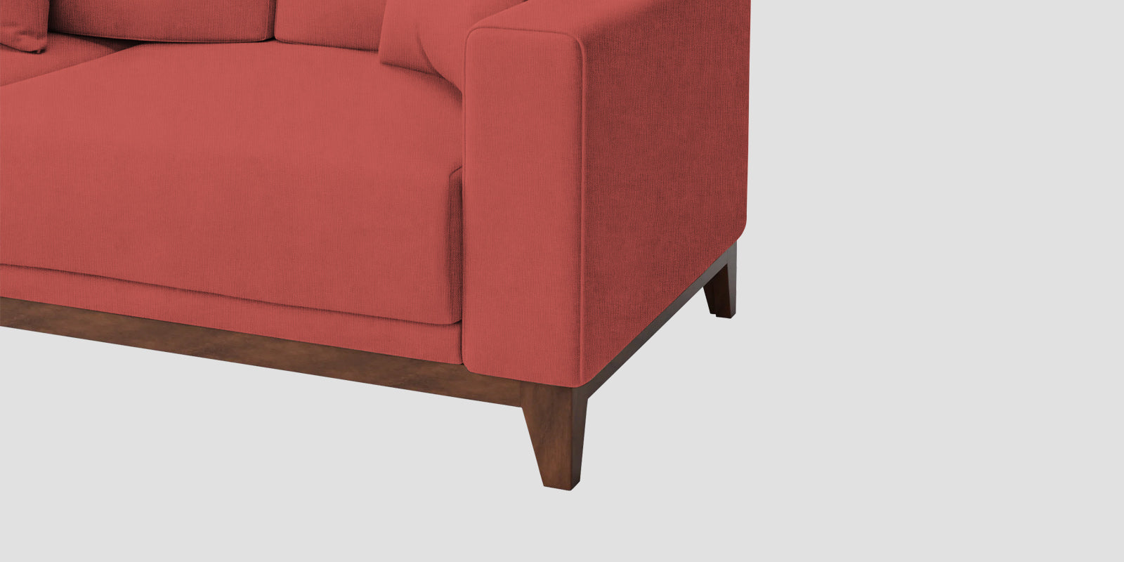 Luca Fabric 2 Seater Sofa In Salmon Pink Colour - Febonic Living