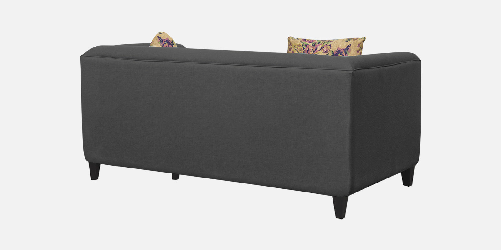 Niki Fabric 2 Seater Sofa In Charcoal Grey Colour