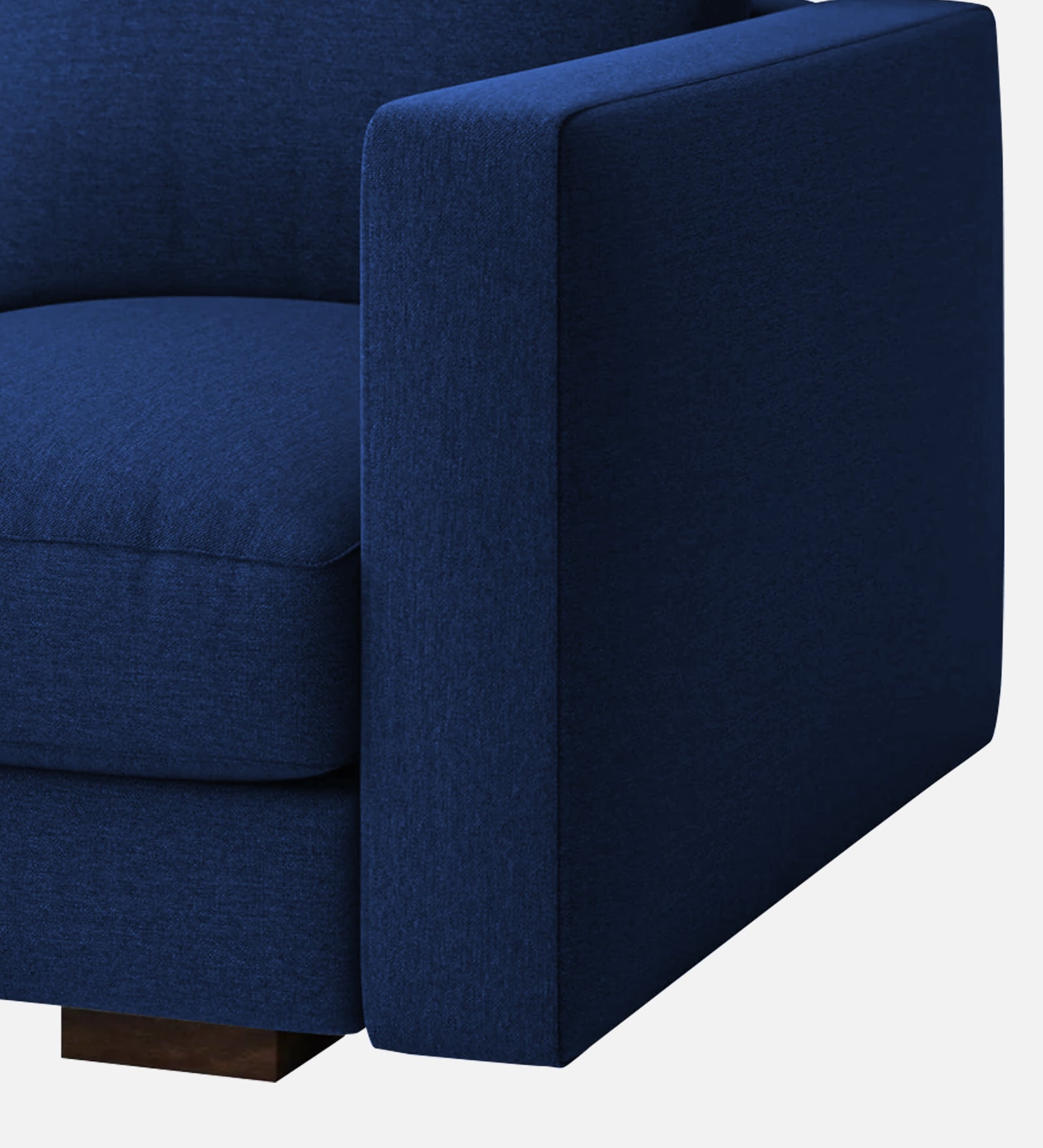 Messy Fabric 1 Seater Sofa In Royal Blue Colour - Febonic Living