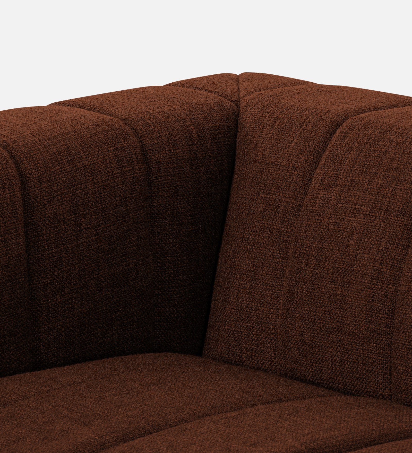 Lara Fabric 1 Seater Sofa In Coffee Brown Colour - Febonic Living