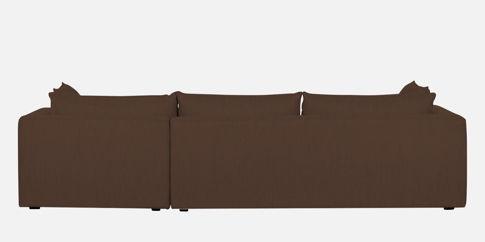 Ziggy Fabric RHS Sectional Sofa (3+Lounger) In Ash Brown Colour - Febonic Living