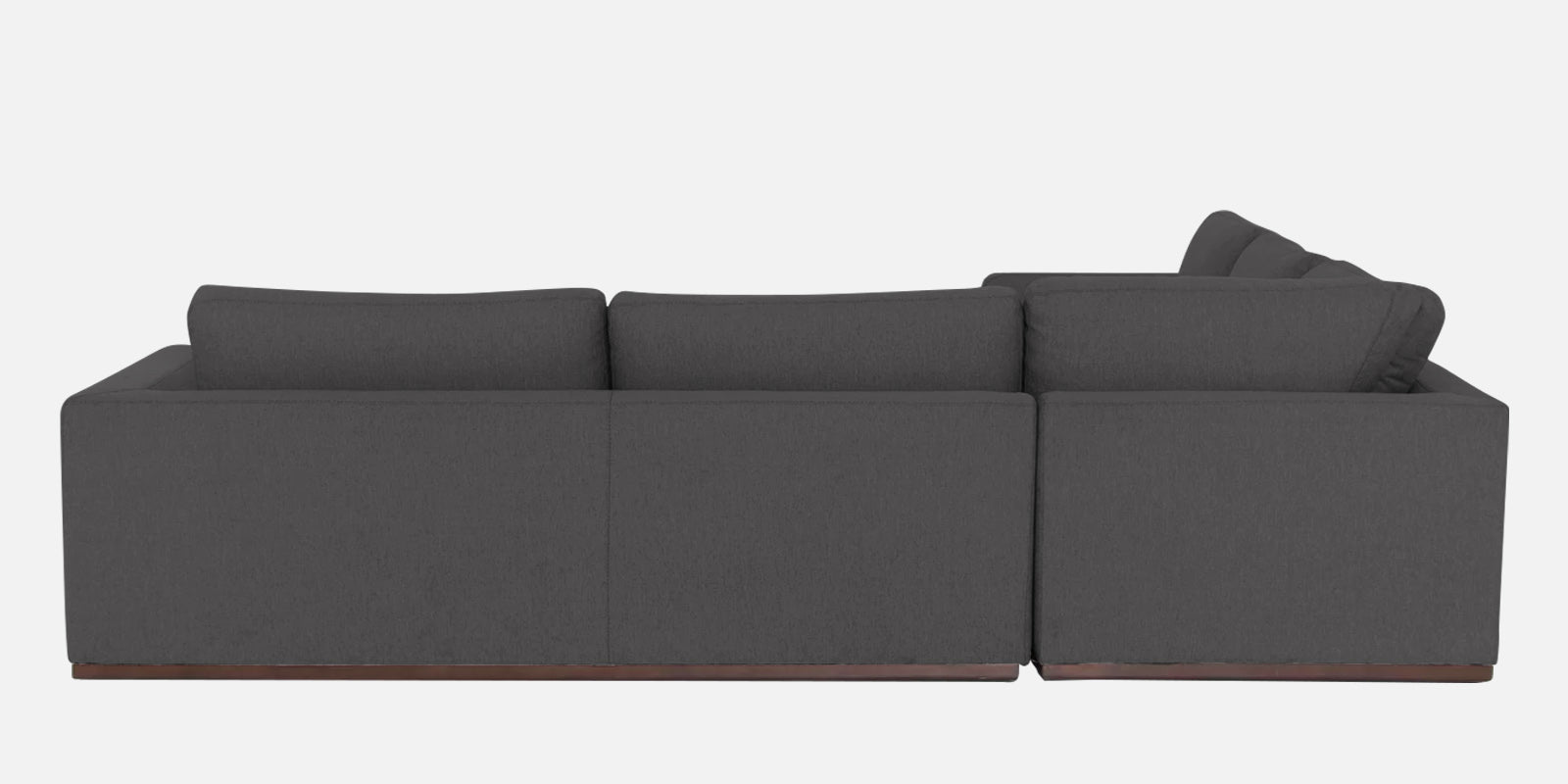 Freedom Velvet 6 Seater RHS Corner Sofa In Davy Grey Colour With Ottoman - Febonic Living