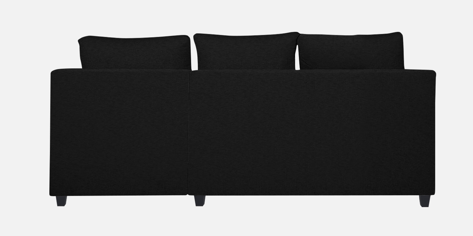 Nebula Fabric LHS Sectional Sofa (2+Lounger) In Zed Black Colour - Febonic Living