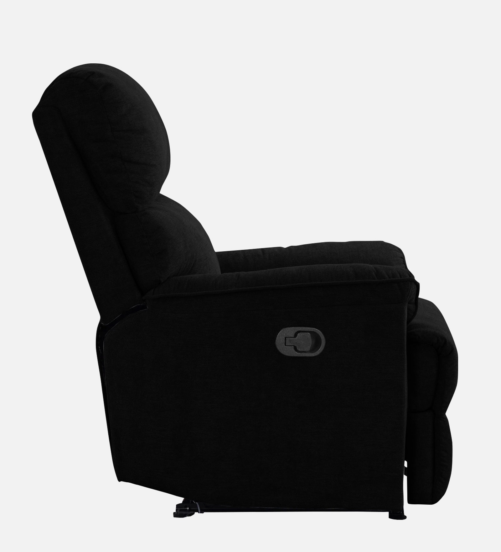 Abby Fabric 1 Seater Manual Recliner In Zed Black Colour - Febonic Living