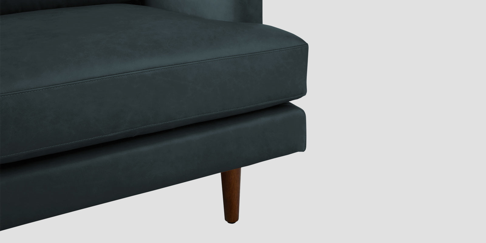 Sterio Leatherette 3 Seater Sofa in Steel Blue Colour
