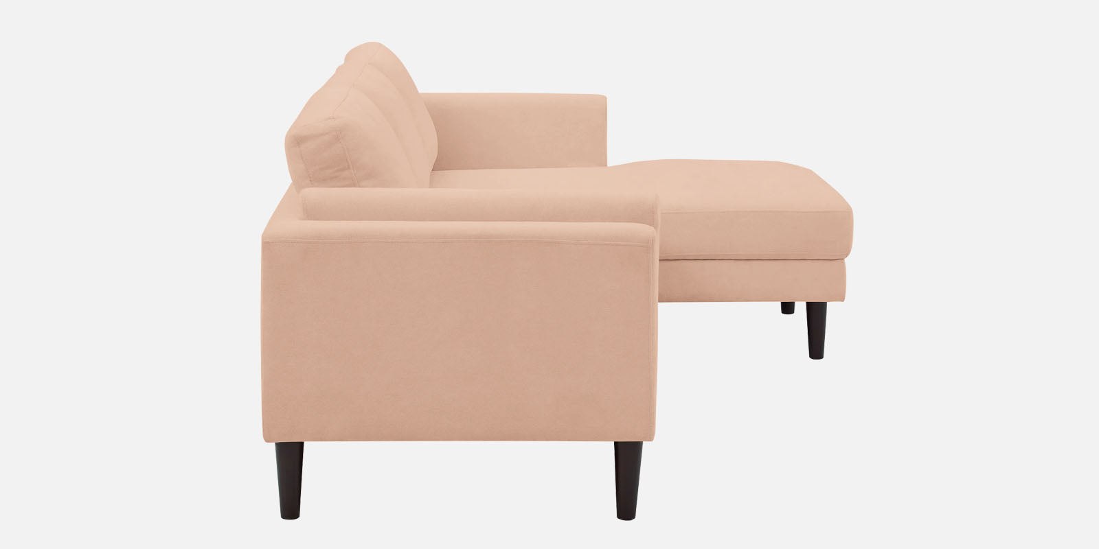 Creata Fabric LHS Sectional Sofa (2+Lounger) in Cosmic Beige Colour by Febonic