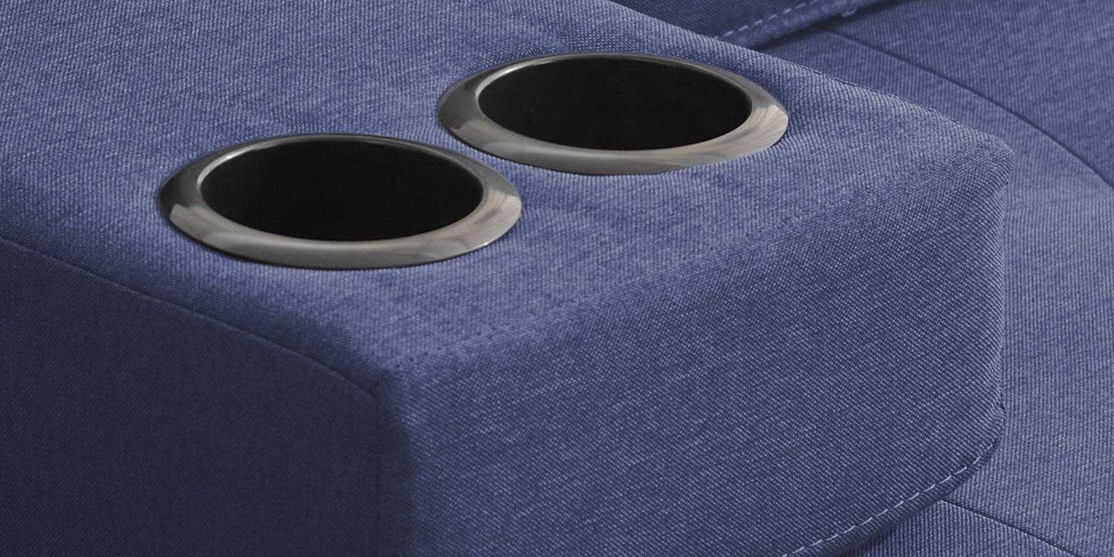 Jerry Fabric 3 Seater Convertible Sofa Cum Bed In Slate Blue Colour - Febonic Living
