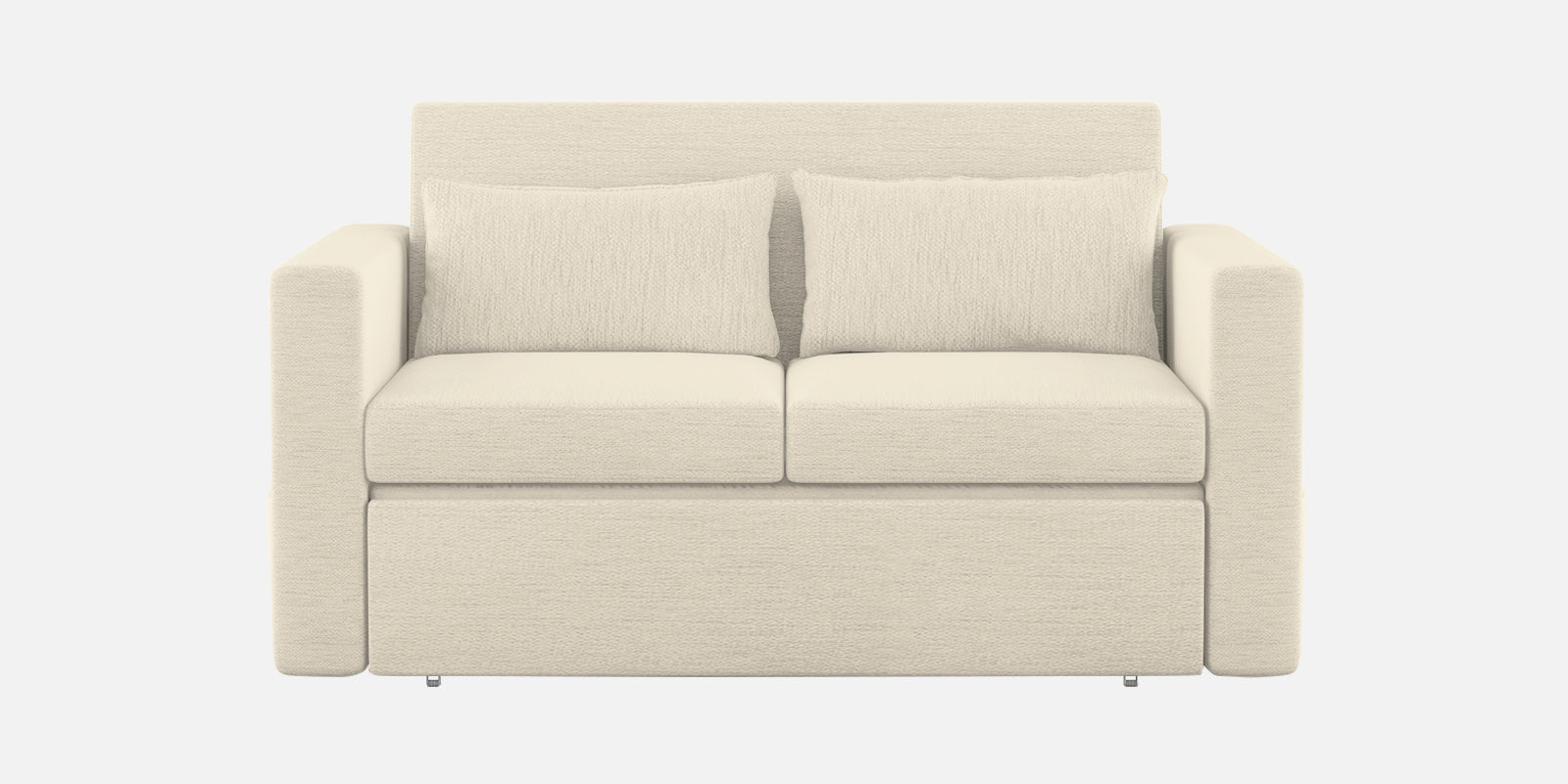 River Fabric 2 Seater Pull Out Sofa Cum Bed In ivory cream Colour - Febonic Living