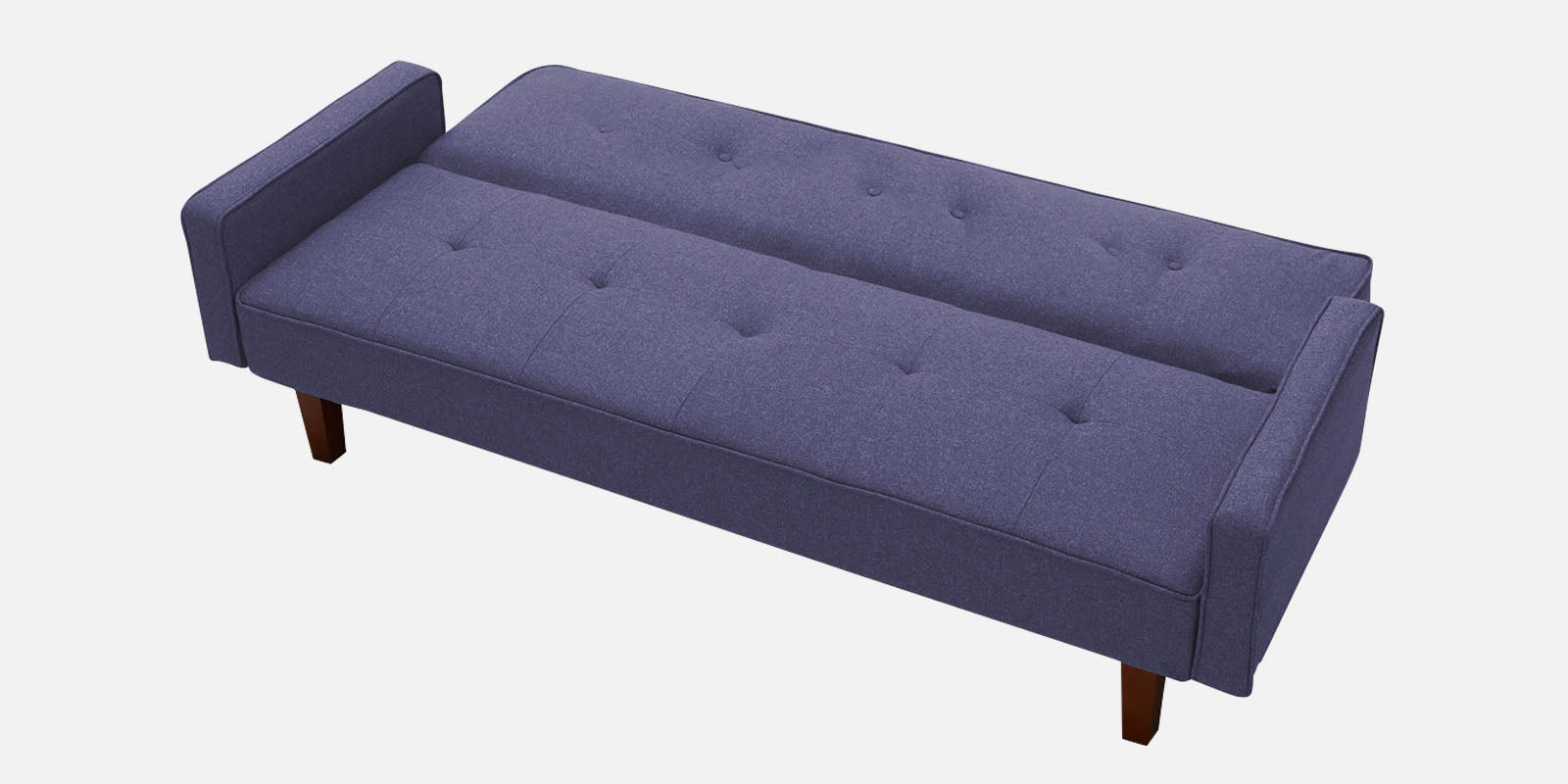 Nebia Fabric 3 Seater Convertible Sofa Cum Bed In Slate Blue Colour - Febonic Living