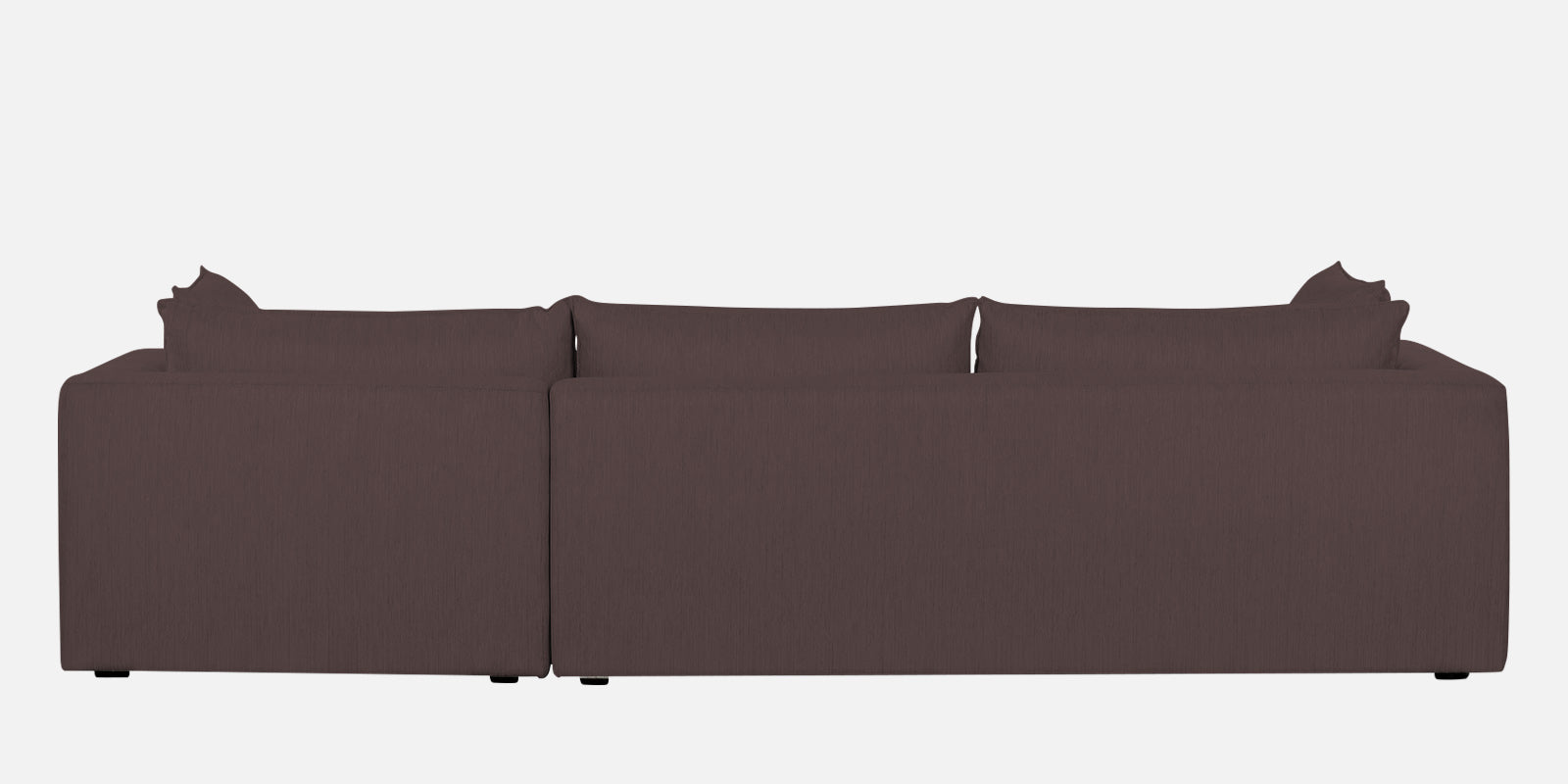 Ziggy Fabric RHS Sectional Sofa (3+Lounger) In Night Brown Colour - Febonic Living