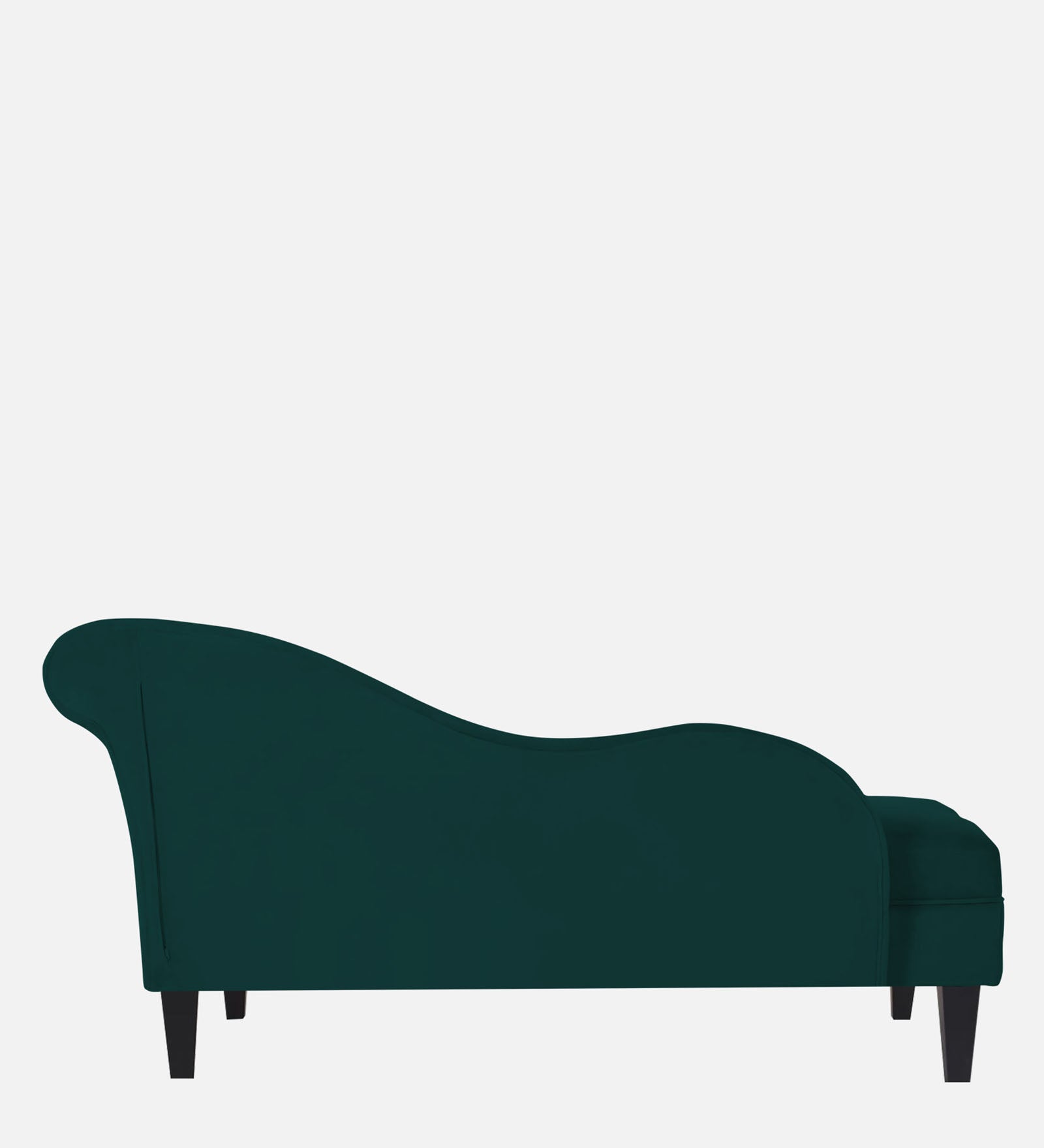 Rana Velvet RHS Chaise Lounger In Forest Green Colour - Febonic Living