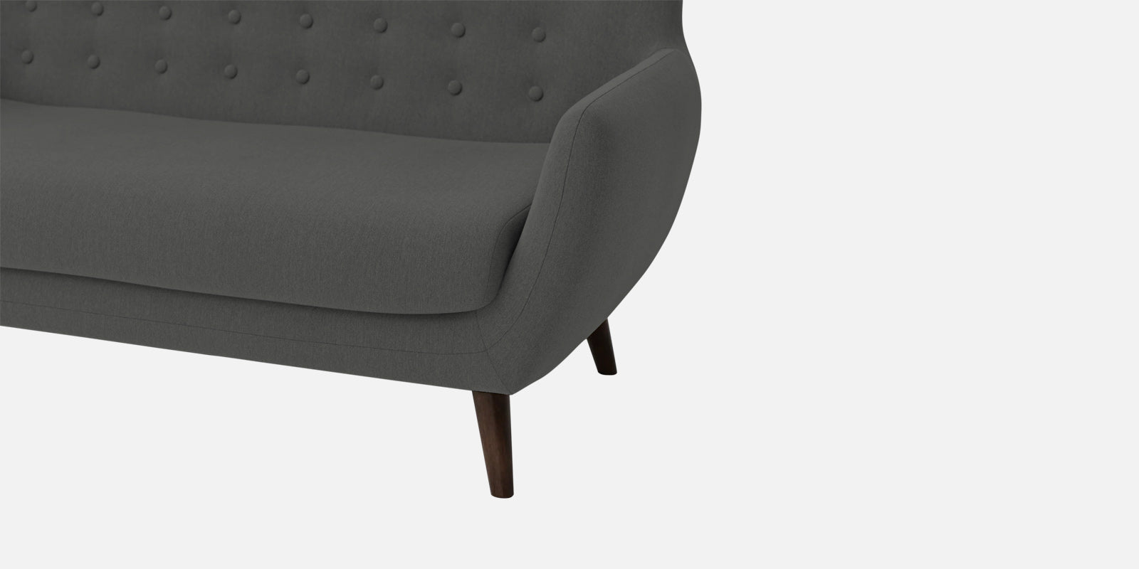Goofy Fabric 3 Seater Sofa In Stone Grey Colour - Febonic Living