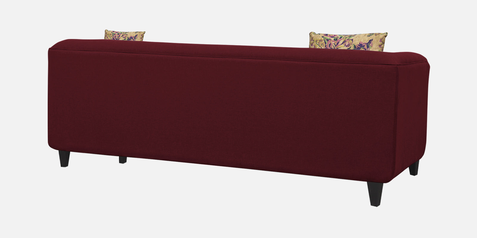Niki Fabric 3 Seater Sofa In Blood Maroon Colour - Febonic Living