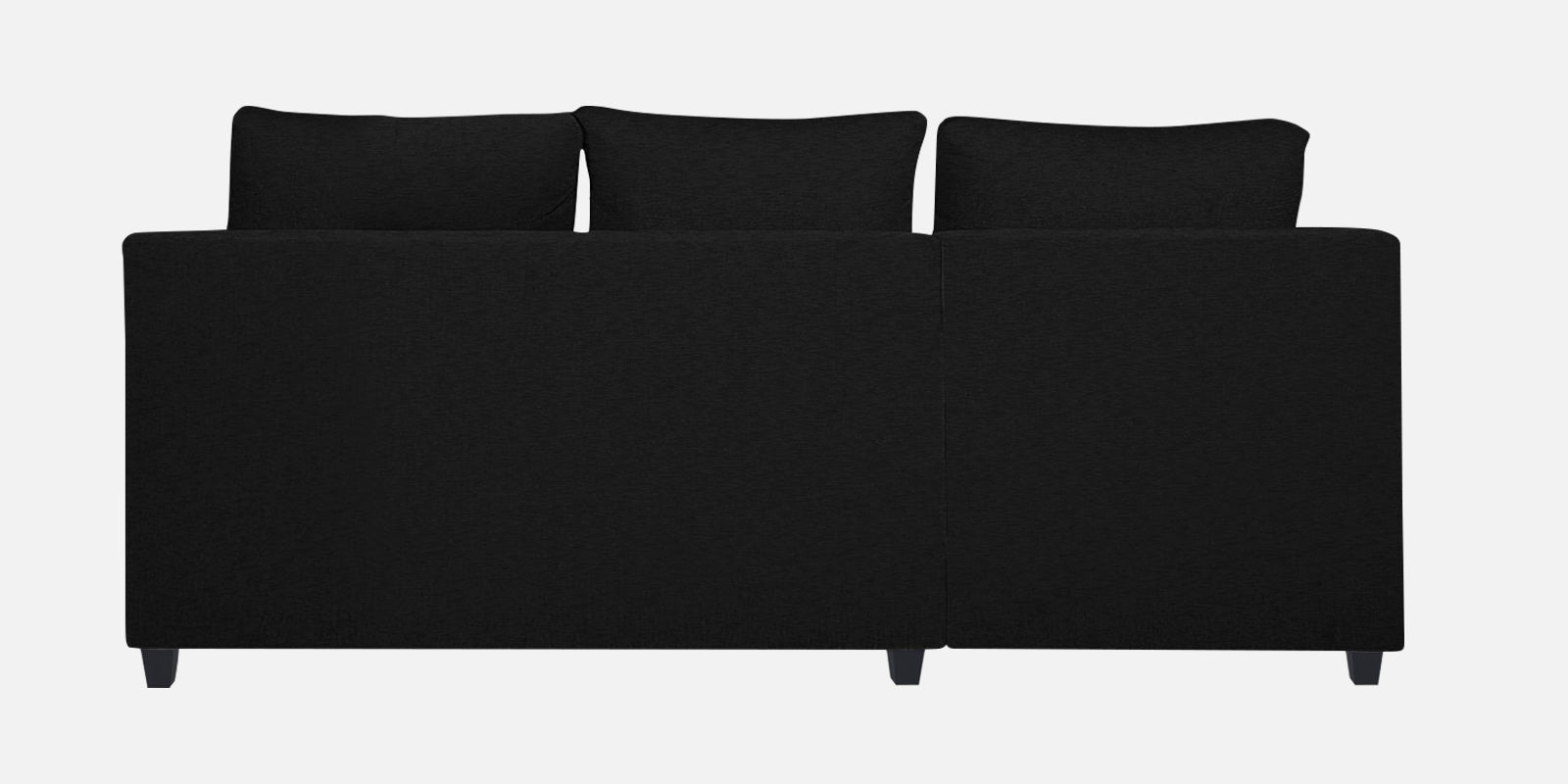 Nebula Fabric RHS Sectional Sofa (2+Lounger) In Zed Black Colour - Febonic Living